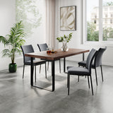 Esszimmerset mit 4 Stühlen Tisch Küchentisch & Esszimmerstühle 4er set Esszimmertisch | moderne Essgruppe | Maße Tisch: 140x80 cm | Set Esstisch + 4 Stühle