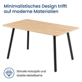 Esszimmerset mit 4 Stühlen Tisch Küchentisch & Esszimmerstühle 4er set Esszimmertisch | moderne Essgruppe | Maße Tisch: 140x80 cm | Set Esstisch + 4 Stühle