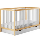 Lit bébé lit bébé 60x120 | Barreaux de 70 x 140 cm réglables en hauteur et amovibles, en option avec tiroir et matelas | Bois de hêtre blanc ou naturel très stable Fabriqué en Europe