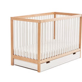 Lit bébé lit bébé 60x120 | Barreaux de 70 x 140 cm réglables en hauteur et amovibles, en option avec tiroir et matelas | Bois de hêtre blanc ou naturel très stable Fabriqué en Europe