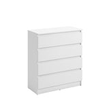 Kommode mit 4 Schubladen 76 & 80 cm Breite Kommode schmal Holz Schrank Kommode mit Schubladen Sideboard Highboard Anrichte Schlafzimmer Wohnzimmer Flur Büro Organizer