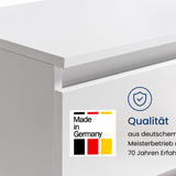 Kommode mit 4 Schubladen 76 & 80 cm Breite Kommode schmal Holz Schrank Kommode mit Schubladen Sideboard Highboard Anrichte Schlafzimmer Wohnzimmer Flur Büro Organizer