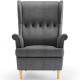 Sessel Ohrensessel Relaxsessel Sessel Wohnzimmer Polstersessel Lesesessel Fernsehsessel | Ergonomisch & Komfortabel | Hohe Rückenlehne, Holzbeine | 81x90x101 cm (BxTxH)