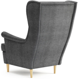 Sessel Ohrensessel Relaxsessel Sessel Wohnzimmer Polstersessel Lesesessel Fernsehsessel | Ergonomisch & Komfortabel | Hohe Rückenlehne, Holzbeine | 81x90x101 cm (BxTxH)
