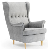 Sessel Ohrensessel Relaxsessel Sessel Wohnzimmer Polstersessel Lesesessel Fernsehsessel | Ergonomisch & Komfortabel | Hohe Rückenlehne, Holzbeine | 81x90x101 cm (BxTxH)