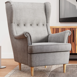 Sessel Ohrensessel Relaxsessel Sessel Wohnzimmer Polstersessel Lesesessel Fernsehsessel | Ergonomisch & Komfortabel | Hohe Rückenlehne, Holzbeine | 81x90x101 cm (BxTxH)