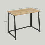 Schreibtisch Computertisch Bürotisch Tisch für Homeoffice PC-Tisch mit stabilen Metallbeinen | platzsparend einklappbar & verstellbare Füße | Für Homeoffice & Büro | 80x40x75 cm