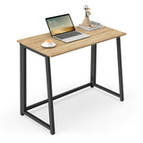 Schreibtisch Computertisch Bürotisch Tisch für Homeoffice PC-Tisch mit stabilen Metallbeinen | platzsparend einklappbar & verstellbare Füße | Für Homeoffice & Büro | 80x40x75 cm