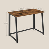 Schreibtisch Computertisch Bürotisch Tisch für Homeoffice PC-Tisch mit stabilen Metallbeinen | platzsparend einklappbar & verstellbare Füße | Für Homeoffice & Büro | 80x40x75 cm