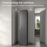 Schmaler Mehrzweckschrank 40 cm breit mit 1 Tür & 4 Einlegeböden | Universalschrank Haushaltsschrank für Haushalt, Flur, Büro oder Schlafzimmer | 40x35x184 cm (BxTxH)