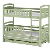 Hochbett 90x200 Etagenbett Kinderbett Jugendbett Stockbett 3 Kinder, zwei Schubladen & Rausfallschutz Kinder Bett umbaubar in 3 Einzelbetten | von 4. bis 16. Lebensjahr | inkl. Lattenrosten