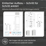 Home Collective Kleiderschrank mit Tür 50x40x180 cm – Garderobenschrank & Mehrzweckschrank mit 3–5 Einlegeböden und optional Schubladen Schrank für Schlafzimmer Flur Büro