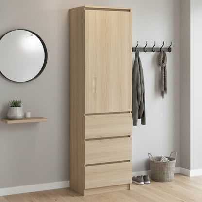 Home Collective Kleiderschrank mit Tür 50x40x180 cm – Garderobenschrank & Mehrzweckschrank mit 3–5 Einlegeböden und optional Schubladen Schrank für Schlafzimmer Flur Büro