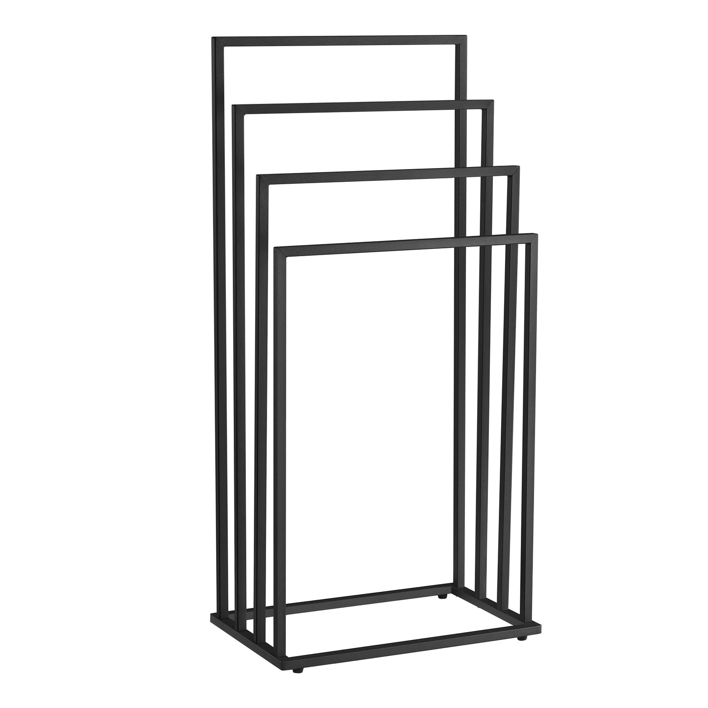 Handtuchhalter ohne Bohren Handtuchständer aus Stahl mit 4 Stangen Handtuchhalter stehend Handtuchstange Bad Badezimmer | 4 Sprossen freistehend aus Stahl | 45x29x93,5 cm (BxTxH)