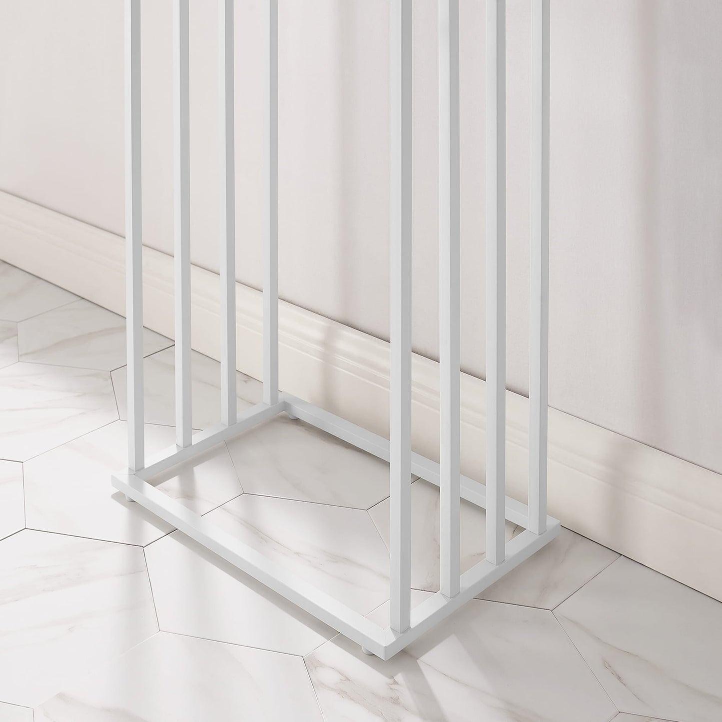 Handtuchhalter ohne Bohren Handtuchständer aus Stahl mit 4 Stangen Handtuchhalter stehend Handtuchstange Bad Badezimmer | 4 Sprossen freistehend aus Stahl | 45x29x93,5 cm (BxTxH)