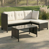 Gartenmöbel Set Lounge Möbel Outdoor Gartenlounge Outdoor-Sofa Polyrattan | Mit Couchtisch & gemütlichen Polstern | Für Terrasse, Balkon oder Garten | 180x120x72 cm (BxTxH)