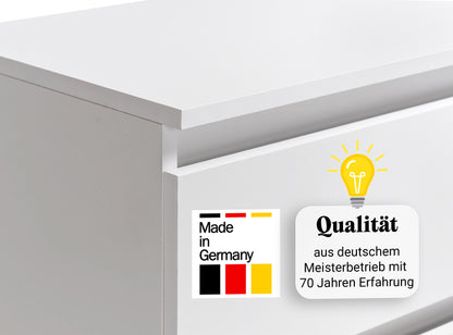 Kommode mit 6 Schubladen 95 | 120 | 140 cm breit Kommode Holz Schrank Kommode mit Schubladen Sideboard Highboard Anrichte Schlafzimmer Wohnzimmer Flur Büro Organizer