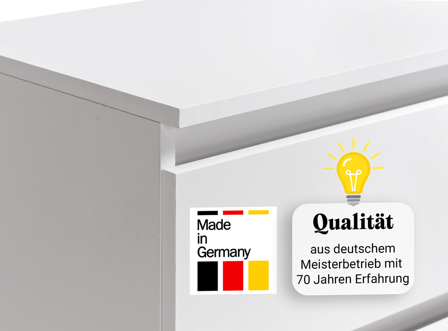 Kommode mit 6 Schubladen 95 | 120 | 140 cm breit Kommode Holz Schrank Kommode mit Schubladen Sideboard Highboard Anrichte Schlafzimmer Wohnzimmer Flur Büro Organizer