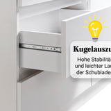 Kommode mit 6 Schubladen 95 | 120 | 140 | 160 cm breit Kommode Holz Schrank Kommode mit Schubladen Sideboard Highboard Anrichte Schlafzimmer Wohnzimmer Flur Büro Organizer