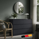 Kommode mit 6 Schubladen 95 | 120 | 140 | 160 cm breit Kommode Holz Schrank Kommode mit Schubladen Sideboard Highboard Anrichte Schlafzimmer Wohnzimmer Flur Büro Organizer
