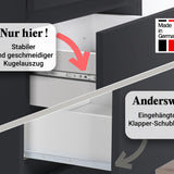 Kommode mit 6 Schubladen 95 | 120 | 140 | 160 cm breit Kommode Holz Schrank Kommode mit Schubladen Sideboard Highboard Anrichte Schlafzimmer Wohnzimmer Flur Büro Organizer