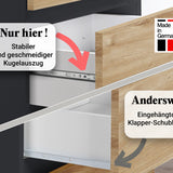 Kommode mit 6 Schubladen 95 | 120 | 140 | 160 cm breit Kommode Holz Schrank Kommode mit Schubladen Sideboard Highboard Anrichte Schlafzimmer Wohnzimmer Flur Büro Organizer