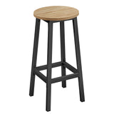 Barhocker Küchenhocker Küchenstuhl Thekenstuhl Tresenhocker Barstuhl | Stabil + platzsparend mit Fußstütze | Spanplatte & Stahl bis 100 kg Belastbarkeit | Ø 32×H 65 cm