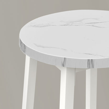 Barhocker Küchenhocker Küchenstuhl Thekenstuhl Tresenhocker Barstuhl | Stabil + platzsparend mit Fußstütze | Spanplatte & Stahl bis 100 kg Belastbarkeit | Ø 32×H 65 cm