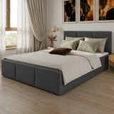 Home Collective Polsterbett, Bett mit Stauraum, Stauraumbett mit Lattenrost gepolstert Bett mit Kopfteil Doppelbett | Bettkasten mit Gasdruckfedern, Metallrahmen, Samtpolsterung | 120×200 | 140x200 | 160x200 | 180x200 cm