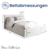 Home Collective Polsterbett, Bett mit Stauraum, Stauraumbett mit Lattenrost gepolstert Bett mit Kopfteil Doppelbett | Bettkasten mit Gasdruckfedern, Metallrahmen, Samtpolsterung | 120×200 | 140x200 | 160x200 | 180x200 cm