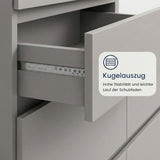 Kommode mit 4 Schubladen 76 & 80 cm Breite Kommode schmal Holz Schrank Kommode mit Schubladen Sideboard Highboard Anrichte Schlafzimmer Wohnzimmer Flur Büro Organizer
