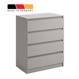 Kommode mit 4 Schubladen 76 & 80 cm Breite Kommode schmal Holz Schrank Kommode mit Schubladen Sideboard Highboard Anrichte Schlafzimmer Wohnzimmer Flur Büro Organizer