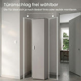 Schmaler Mehrzweckschrank 40 cm breit mit 1 Tür & 4 Einlegeböden | Universalschrank Haushaltsschrank für Haushalt, Flur, Büro oder Schlafzimmer | 40x35x184 cm (BxTxH)
