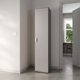 Schmaler Mehrzweckschrank 40 cm breit mit 1 Tür & 4 Einlegeböden | Universalschrank Haushaltsschrank für Haushalt, Flur, Büro oder Schlafzimmer | 40x35x184 cm (BxTxH)