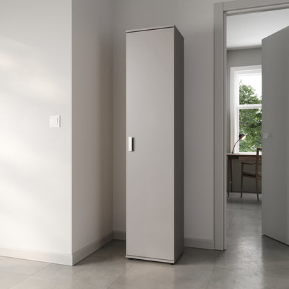 Schmaler Mehrzweckschrank 40 cm breit mit 1 Tür & 4 Einlegeböden | Universalschrank Haushaltsschrank für Haushalt, Flur, Büro oder Schlafzimmer | 40x35x184 cm (BxTxH)