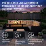 Home Collective Gartenmöbel Set 7-Sitzer mit Ecksofa Lounge Möbel Outdoor Gartenlounge Outdoor Sofa | mit gehärteter Glasplatte & gemütliche Polster für Garten | Polyrattan Schwarz & graue oder schwarze Kissen