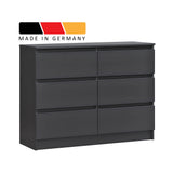 Kommode mit 6 Schubladen 95 | 120 | 140 | 160 cm breit Kommode Holz Schrank Kommode mit Schubladen Sideboard Highboard Anrichte Schlafzimmer Wohnzimmer Flur Büro Organizer