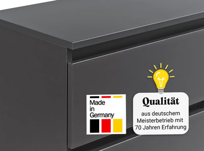 Kommode mit 6 Schubladen 95 | 120 | 140 cm breit Kommode Holz Schrank Kommode mit Schubladen Sideboard Highboard Anrichte Schlafzimmer Wohnzimmer Flur Büro Organizer