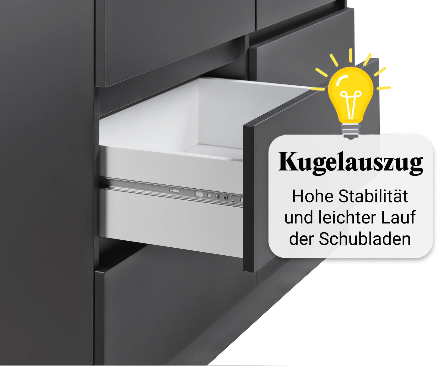 Kommode mit 6 Schubladen 95 | 120 | 140 cm breit Kommode Holz Schrank Kommode mit Schubladen Sideboard Highboard Anrichte Schlafzimmer Wohnzimmer Flur Büro Organizer