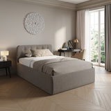 Home Collective Polsterbett 100x200 | 120x200 | 140x200 | 160x200 | 180x200 | 200x200 Doppelbett Bett mit verstellbarem Lattenrost & Stauraum, wählbare Matratze (Federkern H2 / Kaltschaum H3)