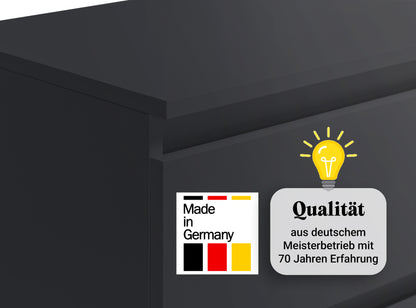 Kommode mit 6 Schubladen 95 | 120 | 140 cm breit Kommode Holz Schrank Kommode mit Schubladen Sideboard Highboard Anrichte Schlafzimmer Wohnzimmer Flur Büro Organizer