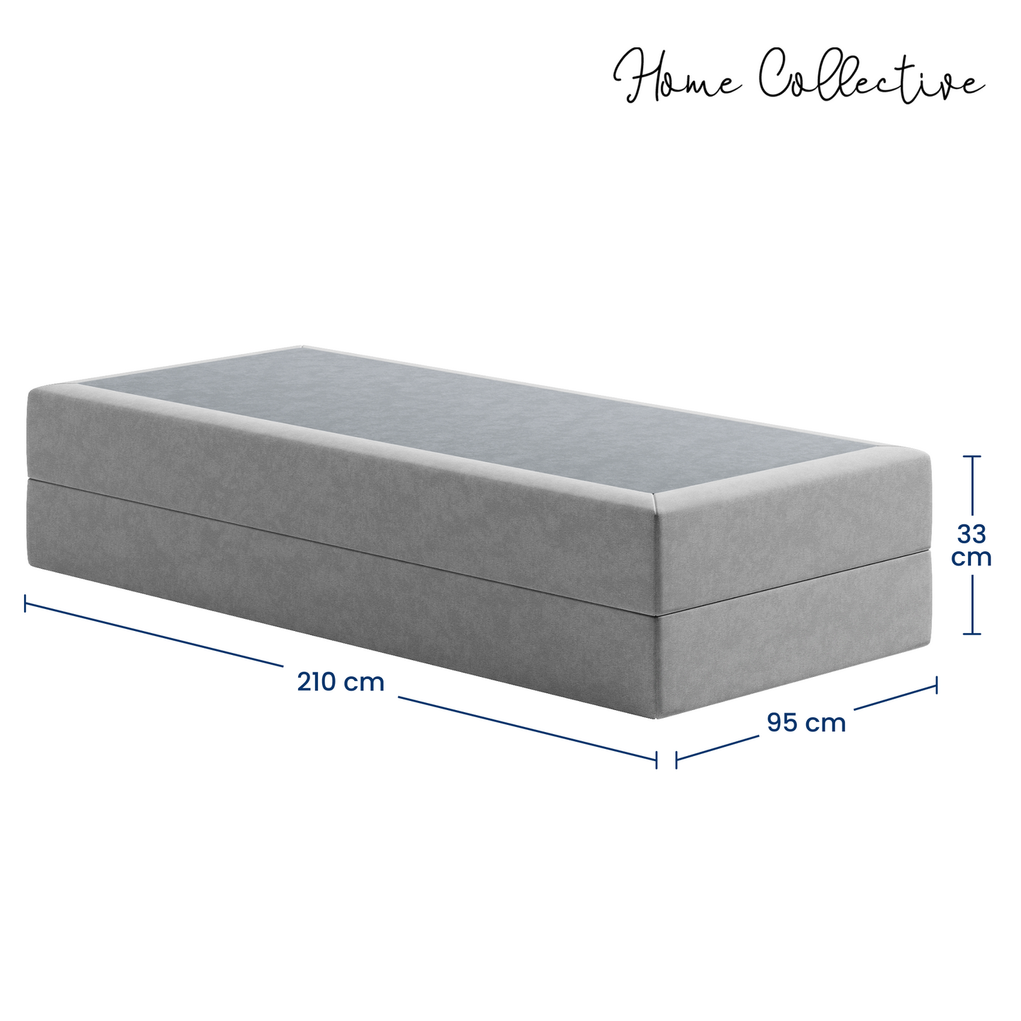 Home Collective Boxspringbett Polsterbett Bett mit Matratzenauswahl (Bonnell H2 / Kaltschaum H3), gepolstertes Kopfteil (optional), Microvelours | Verfügbare Größen: 90x200, 100x200, 120x200, 140x200, 160x200, 180x200, 200x200