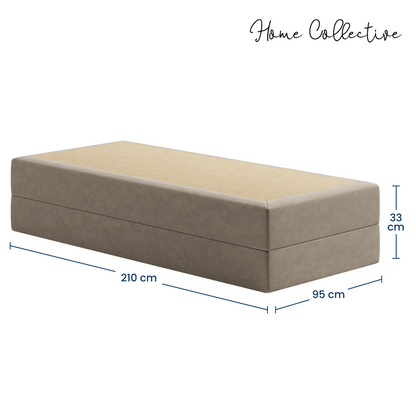Home Collective Boxspringbett Polsterbett Bett mit Matratzenauswahl (Bonnell H2 / Kaltschaum H3), gepolstertes Kopfteil (optional), Microvelours | Verfügbare Größen: 90x200, 100x200, 120x200, 140x200, 160x200, 180x200, 200x200