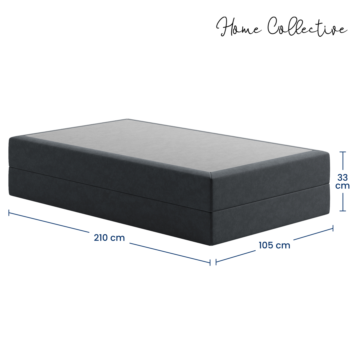 Home Collective Boxspringbett Polsterbett Bett mit Matratzenauswahl (Bonnell H2 / Kaltschaum H3), gepolstertes Kopfteil (optional), Microvelours | Verfügbare Größen: 90x200, 100x200, 120x200, 140x200, 160x200, 180x200, 200x200