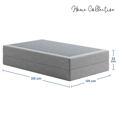 Home Collective Boxspringbett Polsterbett Bett mit Matratzenauswahl (Bonnell H2 / Kaltschaum H3), gepolstertes Kopfteil (optional), Microvelours | Verfügbare Größen: 90x200, 100x200, 120x200, 140x200, 160x200, 180x200, 200x200