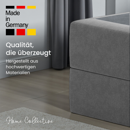 Home Collective Boxspringbett Polsterbett Bett mit Matratzenauswahl (Bonnell H2 / Kaltschaum H3), gepolstertes Kopfteil (optional), Microvelours | Verfügbare Größen: 90x200, 100x200, 120x200, 140x200, 160x200, 180x200, 200x200