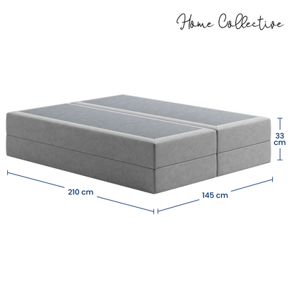 Home Collective Boxspringbett Polsterbett Bett mit Matratzenauswahl (Bonnell H2 / Kaltschaum H3), gepolstertes Kopfteil (optional), Microvelours | Verfügbare Größen: 90x200, 100x200, 120x200, 140x200, 160x200, 180x200, 200x200