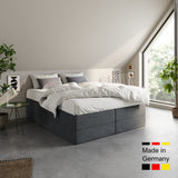 Home Collective Boxspringbett Polsterbett Bett mit Matratzenauswahl (Bonnell H2 / Kaltschaum H3), gepolstertes Kopfteil (optional), Microvelours | Verfügbare Größen: 90x200, 100x200, 120x200, 140x200, 160x200, 180x200, 200x200