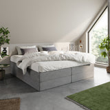 Home Collective Boxspringbett Polsterbett Bett mit Matratzenauswahl (Bonnell H2 / Kaltschaum H3), gepolstertes Kopfteil (optional), Microvelours | Verfügbare Größen: 90x200, 100x200, 120x200, 140x200, 160x200, 180x200, 200x200