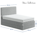 Home Collective Boxspringbett Polsterbett Bett mit Matratzenauswahl (Bonnell H2 / Kaltschaum H3), gepolstertes Kopfteil (optional), Microvelours | Verfügbare Größen: 90x200, 100x200, 120x200, 140x200, 160x200, 180x200, 200x200